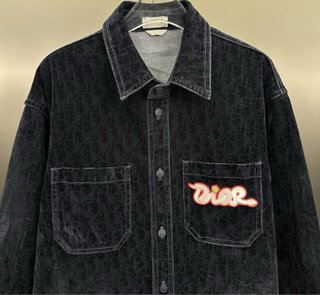 Camisa vaquera Dior azul con logo