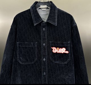 Camisa vaquera Dior azul con logo