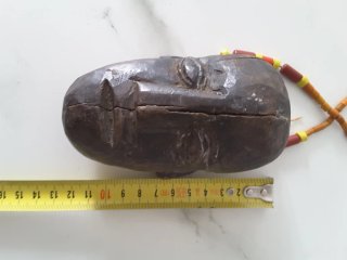2 Colgantes Etiopes Antiguos Madera y Cuentas