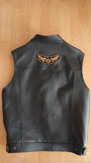 Chaleco de Piel Harley-Davidson Negro