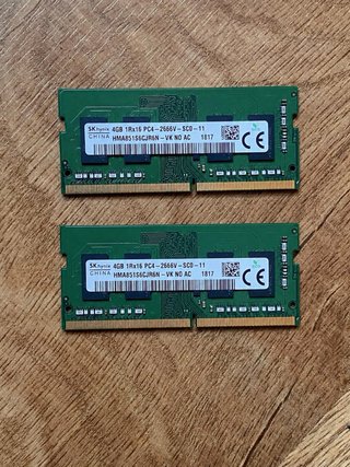RAM DDR4 8GB (2x4gb) para portátil