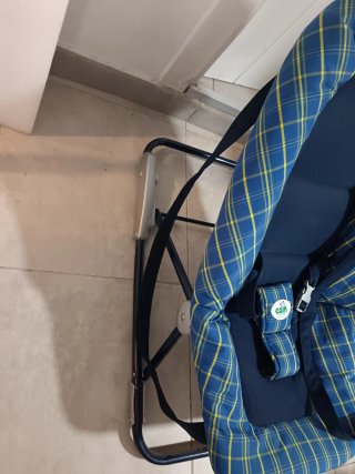 Silla Mecedora Bebé Cam Cuadros Azul