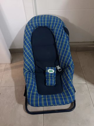 Silla Mecedora Bebé Cam Cuadros Azul