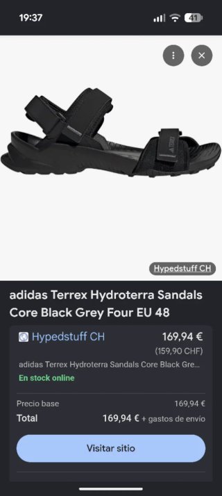 Adidas Terrex Sandalias Negro Talla 43