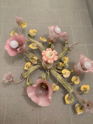 Lampadari vintage floreali anni 80/90