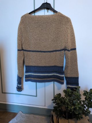 Jersey Adolfo Domínguez (linea U) Beige y Azul