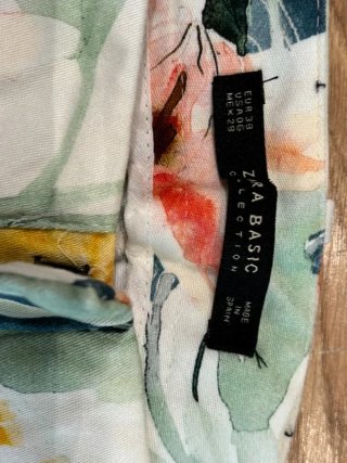 Pantalón Zara Estampado Flores Mujer