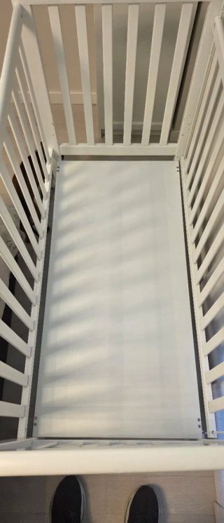 Cuna blanca 60x120 + colchon premium