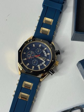 Reloj LIGE Azul y Dorado para Hombre