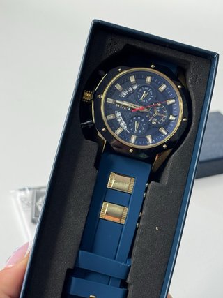 Reloj LIGE Azul y Dorado para Hombre