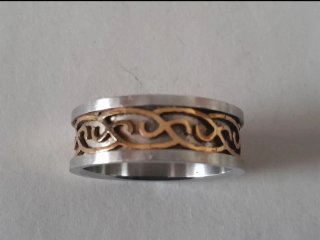Lote 7 Anillos Acero Dorado y Plateado