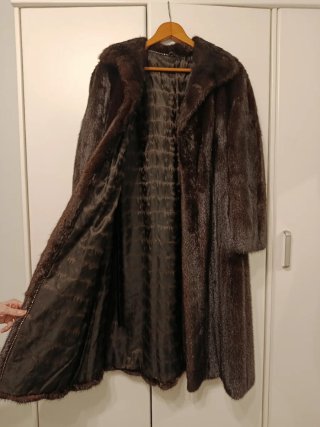 Abrigo de pelo marrón T.42