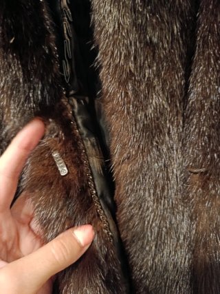 Abrigo de pelo marrón T.42