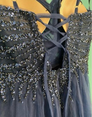 Vestido largo de gala azul
