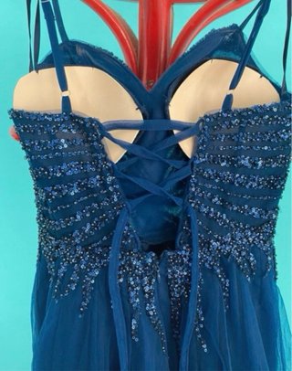 Vestido largo de gala azul