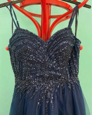 Vestido largo de gala azul