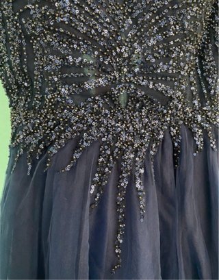 Vestido largo de gala azul