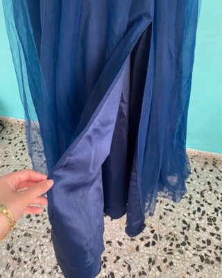 Vestido largo de gala azul