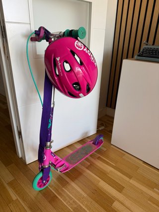 Patinete Oxelo ajustable,plegable, freno + casco
