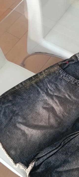 Falda vaquera Stradivarius azul/gris