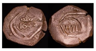 Resello de 8 Maravedis Toledo 1620 Felipe III y IV