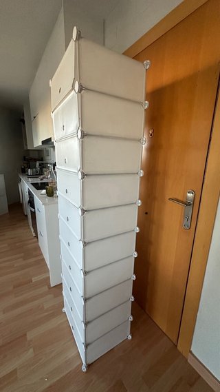 Zapatero modular 10 cubos blanco