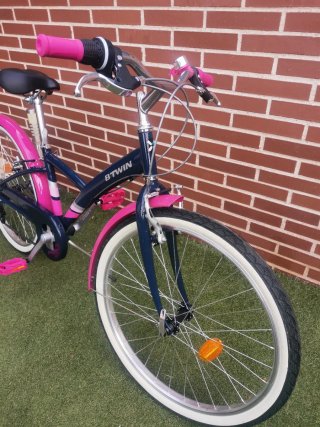 Bicicleta B'Twin Original 5 Azul/Rosa
