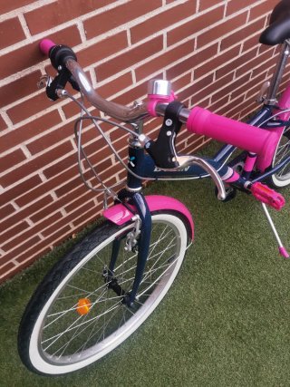 Bicicleta B'Twin Original 5 Azul/Rosa