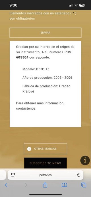 Piano Petrof Caoba P 131 E1
