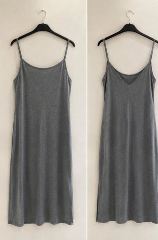Vestido gris de tirantes tallaM