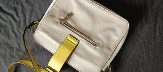 Bolso Pepemoll blanco y amarillo