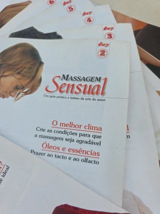 Lote de 8 revistas Massagem Sensual – em português