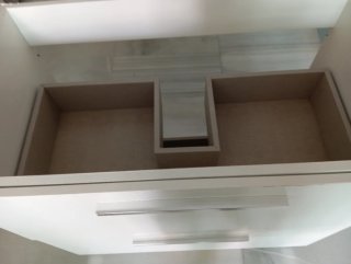 Mueble lavabo 2 cajones blanco 80x45x80