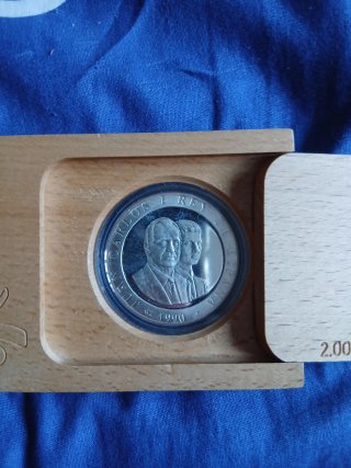 Moneda 2000 Pesetas Plata Juan Carlos I