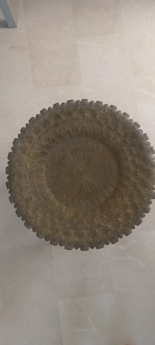 Mesa de té marroquí metal y madera