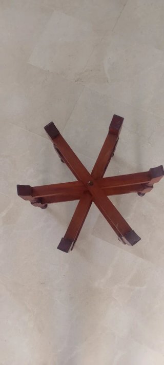 Mesa de té marroquí metal y madera