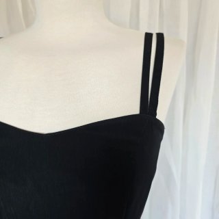 Vestido negro tirantes vintage auténtico