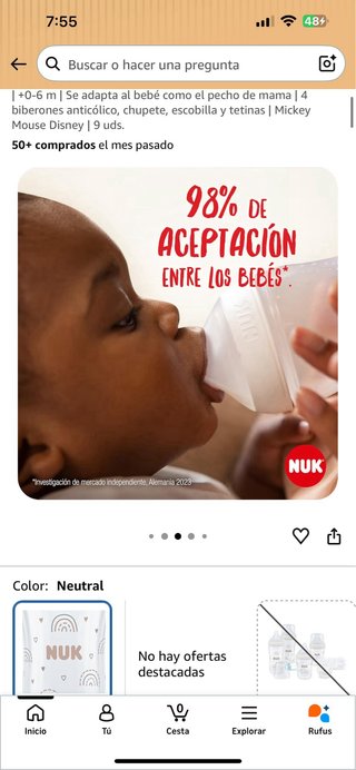 NUK Starter Set Biberones Neutral