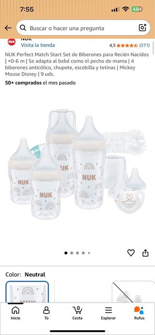 NUK Starter Set Biberones Neutral