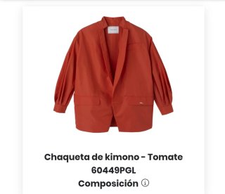 Chaqueta kimono Longchamp tomate talla única