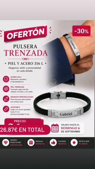 Pulsera de hombre acero