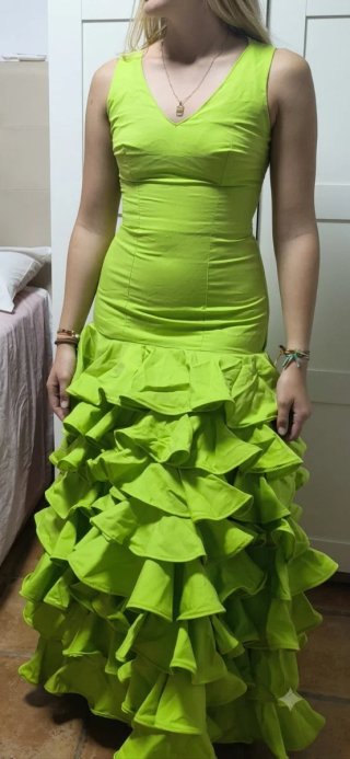 Vestido Gitana Verde Pistacho