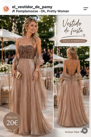 Vestido de fiesta talla M