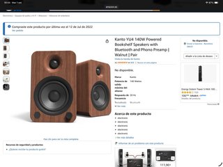 Kanto YU4 Altavoces Activos Hi-Fi Bluetooth Marrón