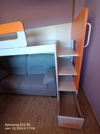 Litera con escalera y cajon