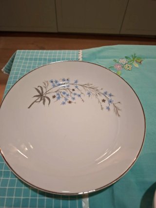 Vajilla antigua de porcelana floral