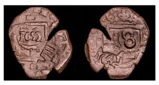 Resello Doble VIII Maravedis Felipe IV Madrid