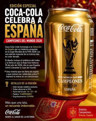 Lata Coca-Cola España Campeones del Mundo