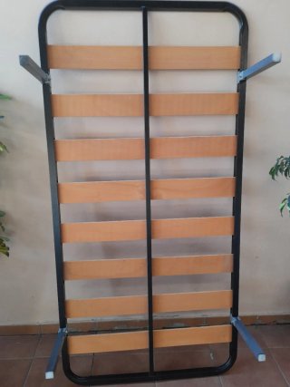 Somier metálico con lamas de madera 90 x 180