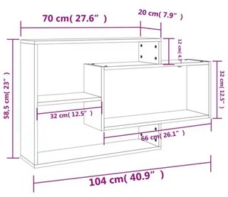 Estantería de madera moderna